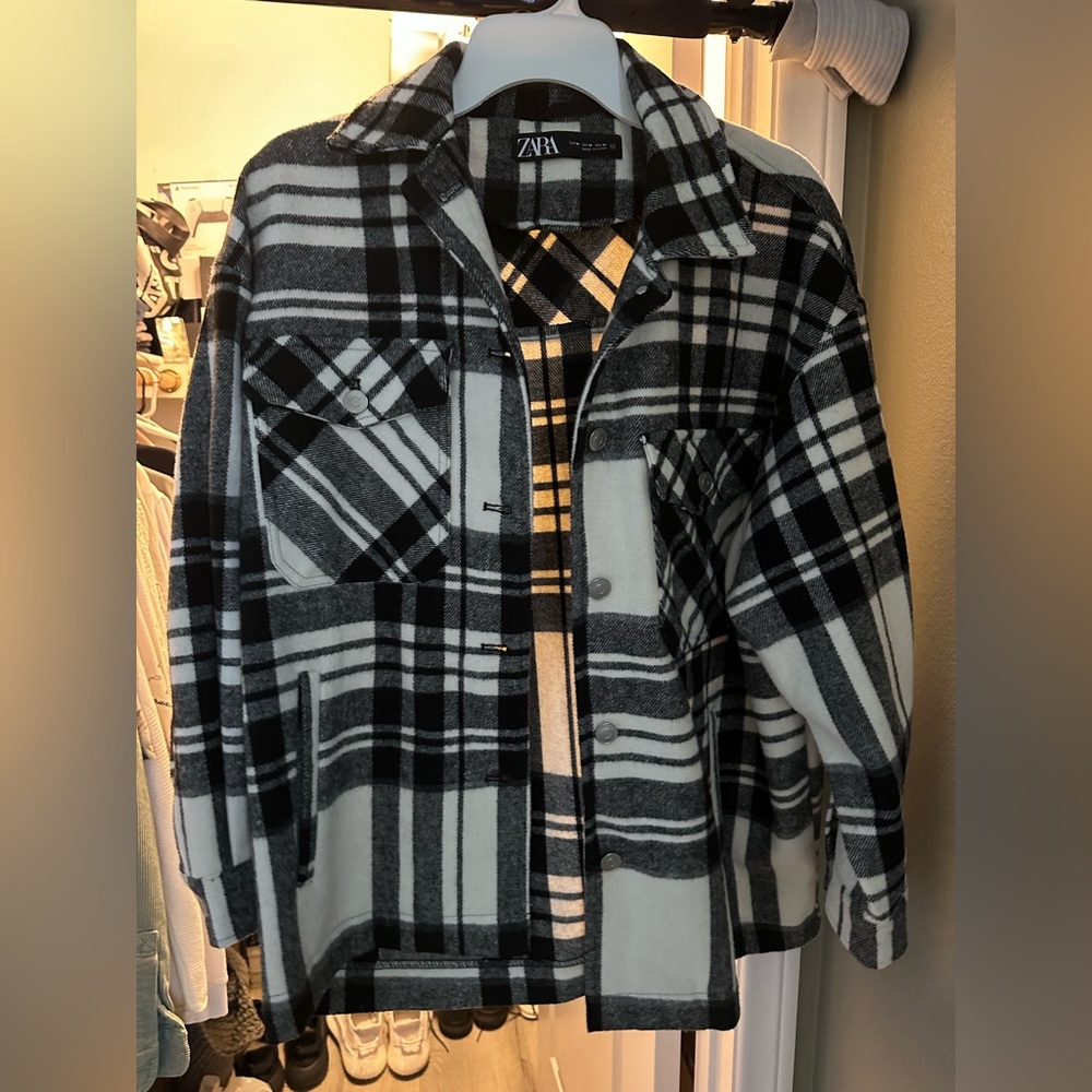 Zara Men's Flannel Oversized Jacket